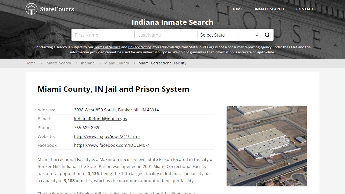 Miami County, IN Jail and Prison System - State Courts